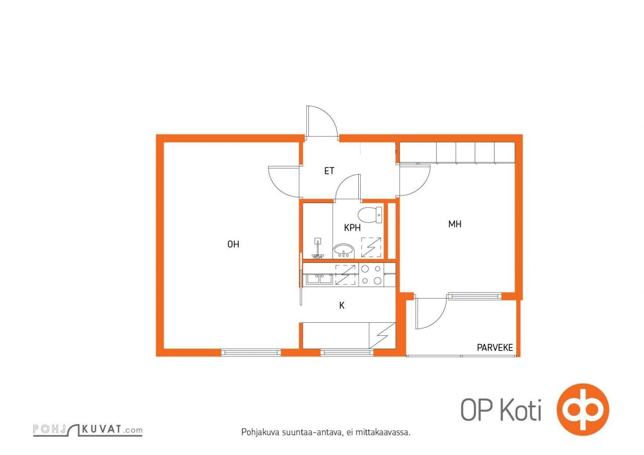 Квартира в Куопио, Финляндия, 44 м2 фото 2