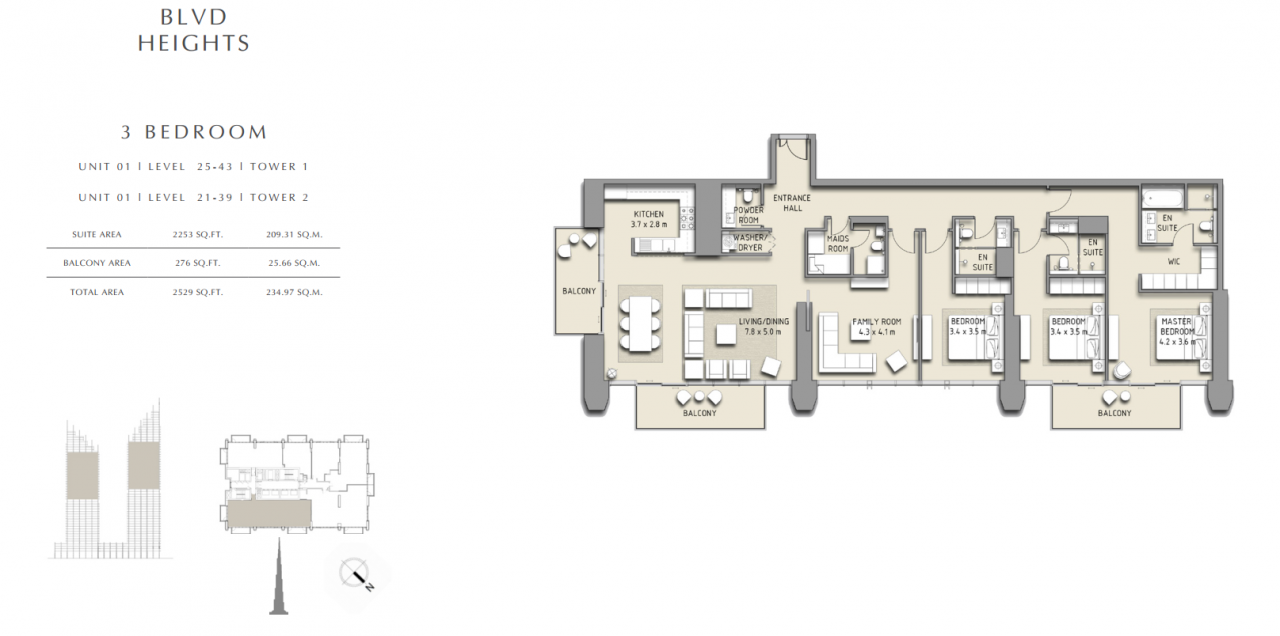 Квартира в Дубае, ОАЭ, 215.44 м2 фото 4