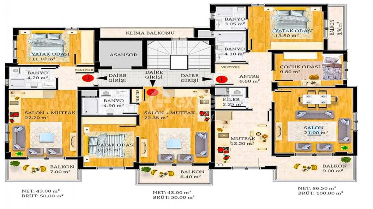 Квартира в Финике, Турция, 50 м2 фото 2