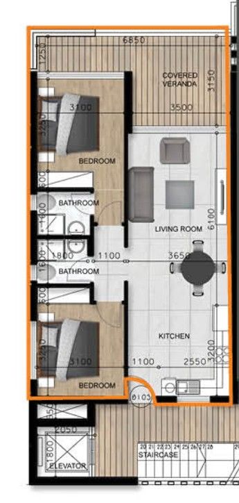 Апартаменты в Ларнаке, Кипр, 90 м2 фото 5