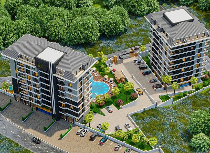 Квартира в Алании, Турция, 55 м2