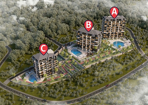 Квартира в Алании, Турция, 50 м2 фото 1