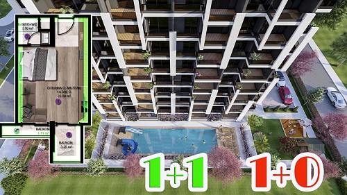Квартира в Мерсине, Турция, 45 м2 фото 1