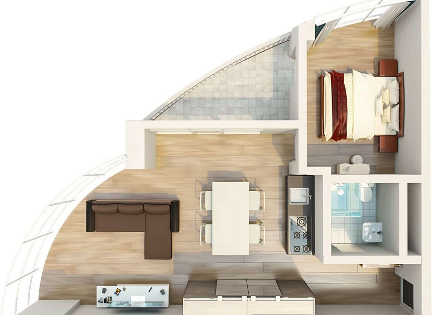 Квартира в Батуми, Грузия, 58 м2