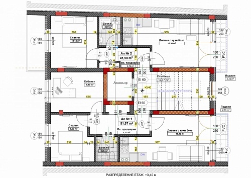 Апартаменты в Варне, Болгария, 50 м2 фото 1