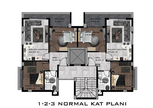 Пентхаус в Авсалларе, Турция, 170 м2 фото 1