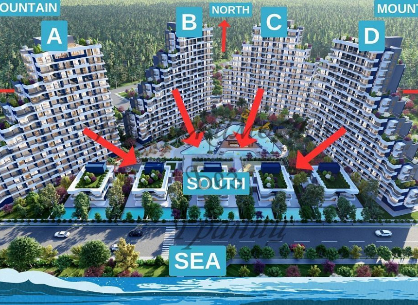 Квартира в Мерсине, Турция, 85 м2